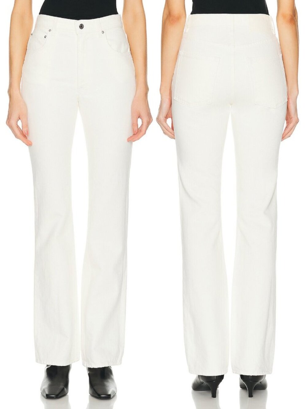 GRLFRND Women’s Boot Cut Jeans in White